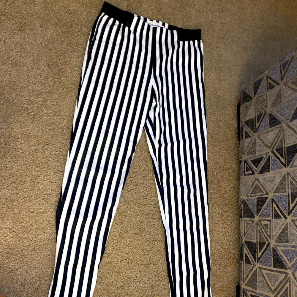 JunkFood Striped Elastic Waist Pants